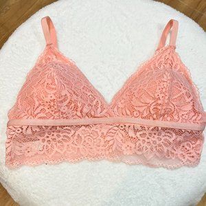 Adrienne Vittadini Sexy Pink Lace Bra Size - Large NWOT